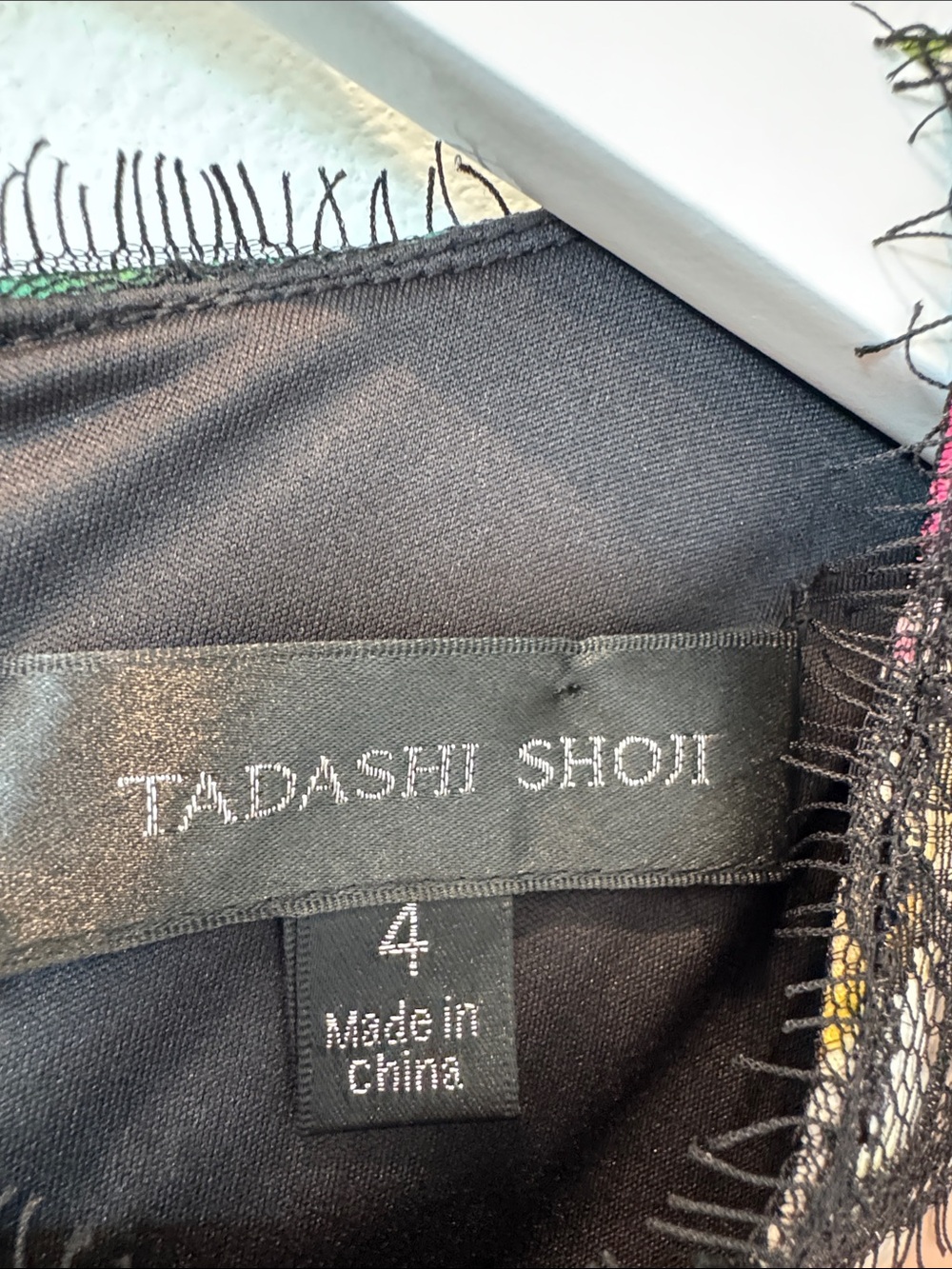 Tadashi Shoji Black Lace Floral Print Sheath Dress - Picture 2 of 14